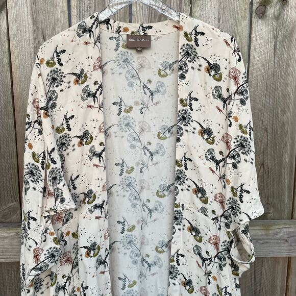 Anthropologie Bel Kazan Floral Open Front Kimono Duster Long Cardigan Size OS - Picture 4 of 10